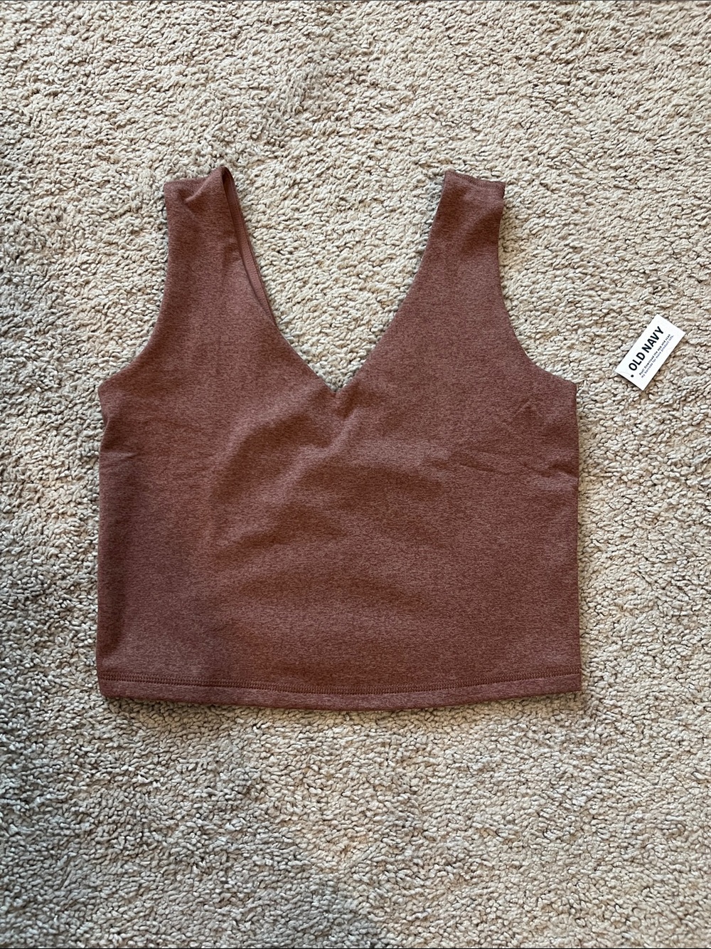 Old Navy Cloud comfort mauve V-Neck Crop